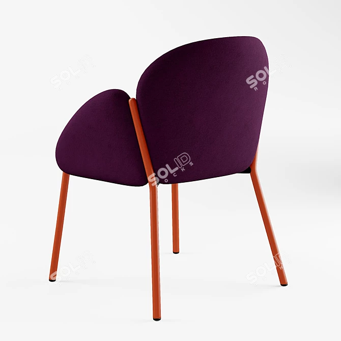 Blossoming Elegance: Andrea Dining Chair 3D model image 4