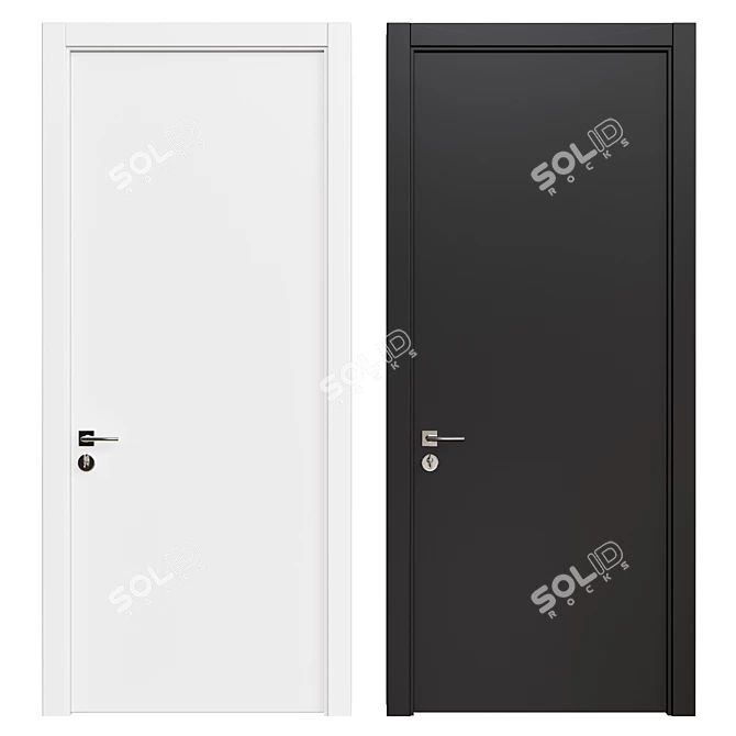 Modern Interior Door 3D model image 1