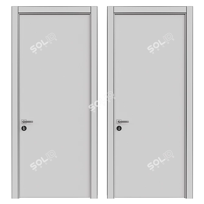 Modern Interior Door 3D model image 2