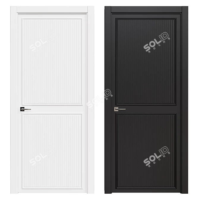 Elegant Interior Door 3D model image 1