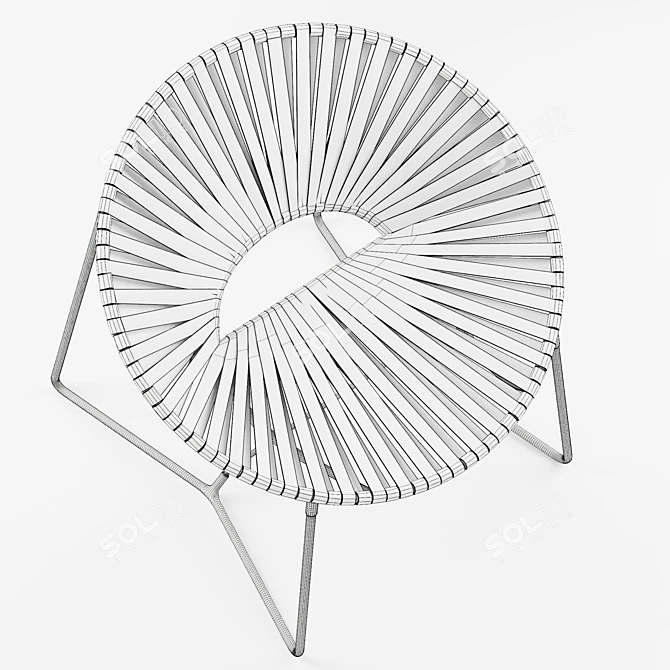 Mexican Midcentury Cali Lounge Chair 3D model image 6