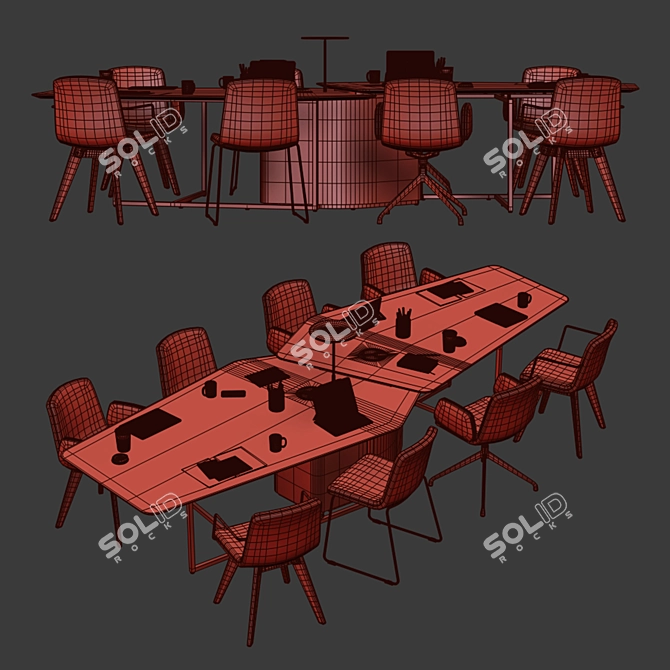 OrangeBox Fielding WorkTable 3D model image 6