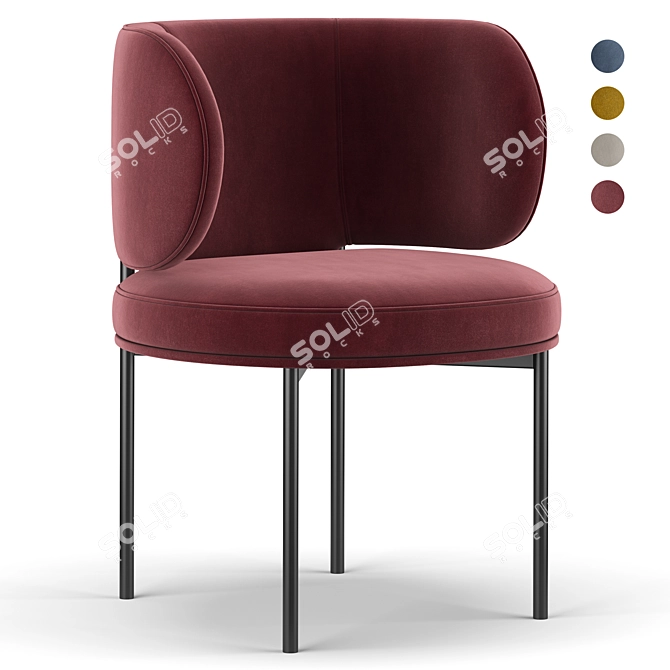 Sleek Akiko Chair: Modern Design 3D model image 1