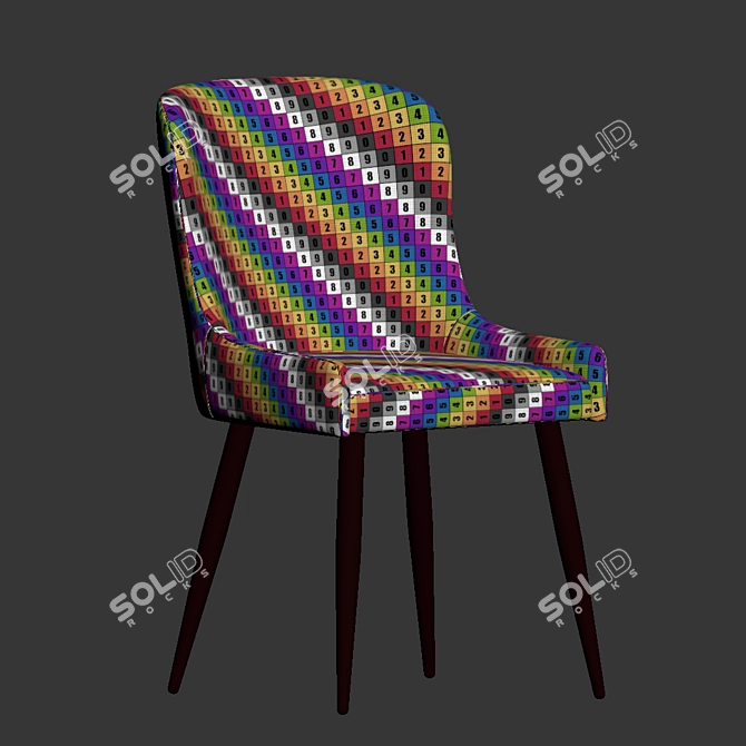 Elegant K333 Dining Chair 3D model image 4