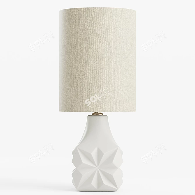 Elegant Ceramic Mandy Table Lamp 3D model image 2