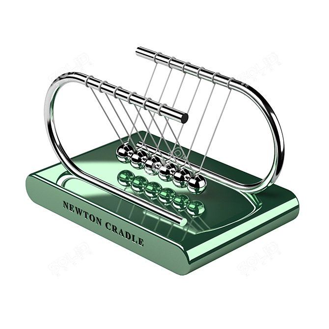 V-Ray Compatible Newton Cradle 3D model image 1