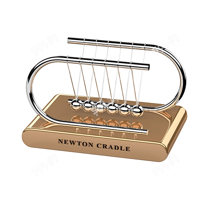 V-Ray Compatible Newton Cradle 3D model image 4