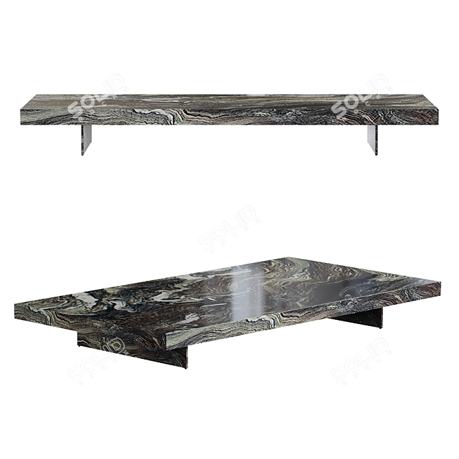 Elegant Boteco Coffee Table 3D model image 1