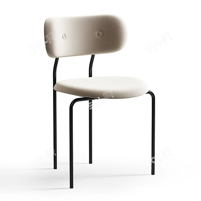 GUBI Coco Dining Chair: Sleek & Stylish 3D model image 2