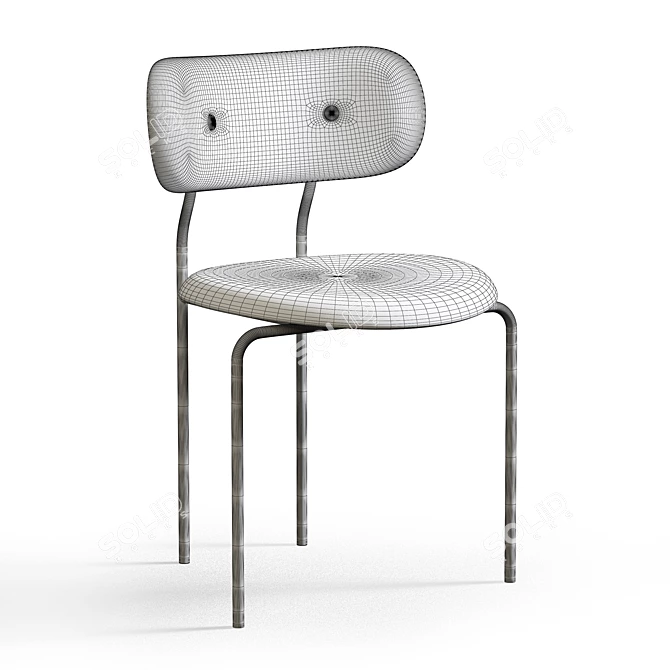 GUBI Coco Dining Chair: Sleek & Stylish 3D model image 4