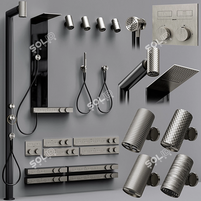 Gessi Hi-Fi and Spotwater Faucets 3D model image 2