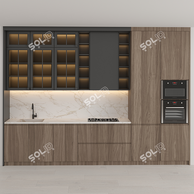 Modern Kitchen 2015: V-Ray, Corona | 3Ds Max, FBX 3D model image 1