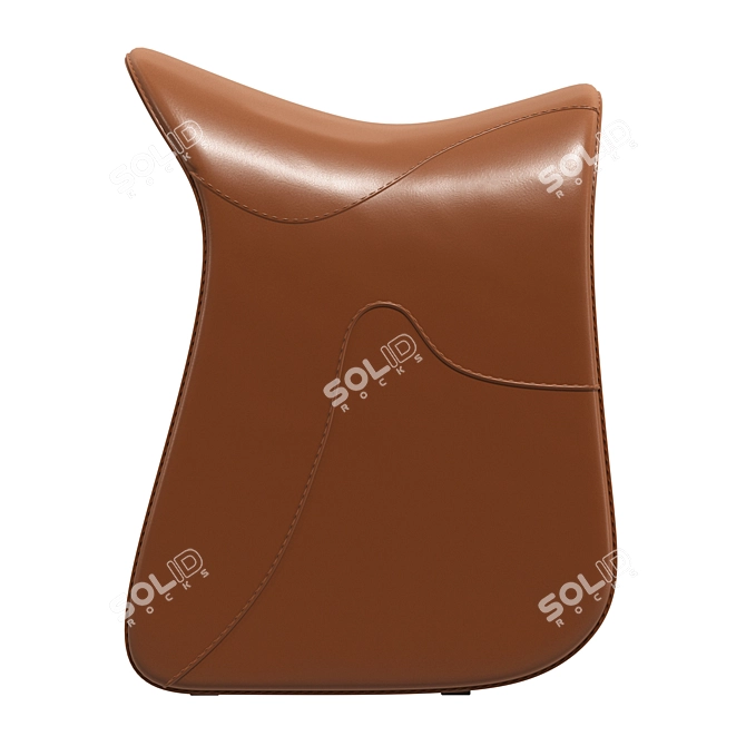 Pepe Equestrian Ottoman: Italian Craftsmanship 3D model image 1