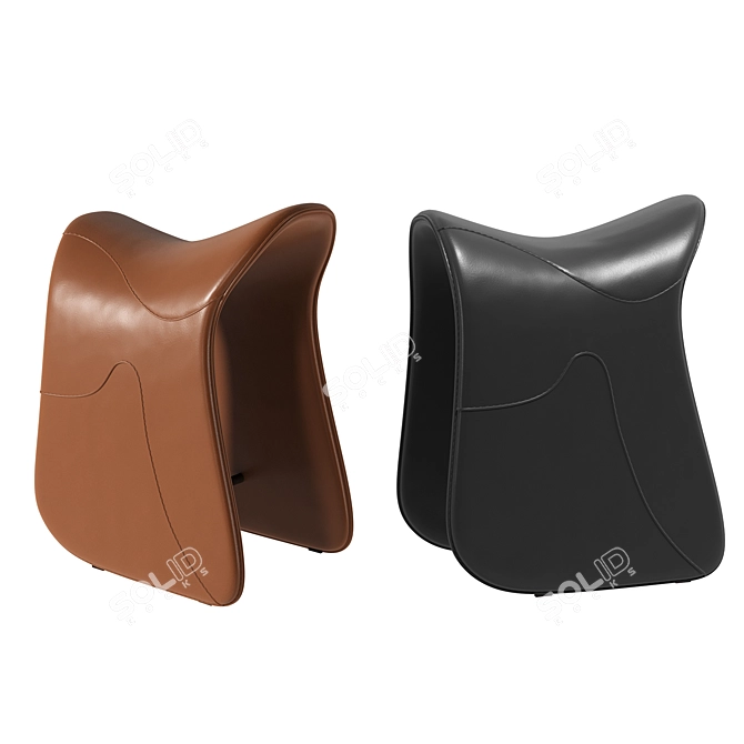 Pepe Equestrian Ottoman: Italian Craftsmanship 3D model image 7