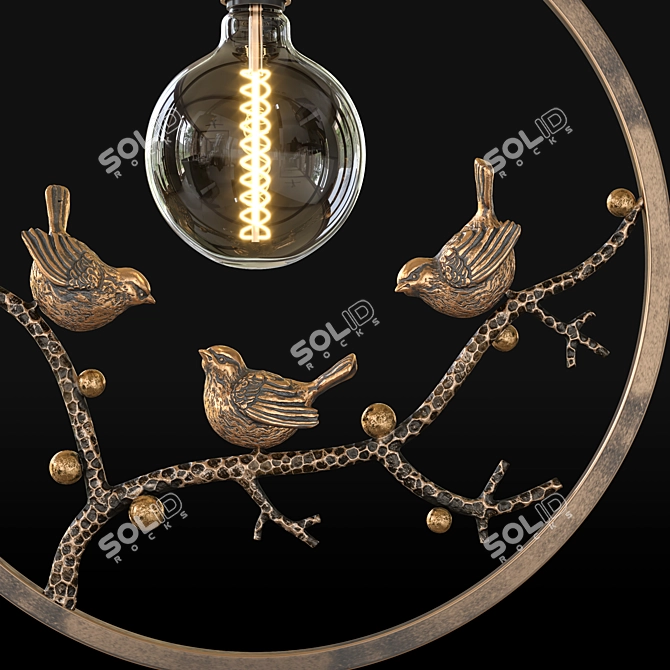 Elegant Terra OM Chandelier 3D model image 2