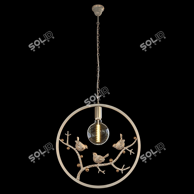 Elegant Terra OM Chandelier 3D model image 3