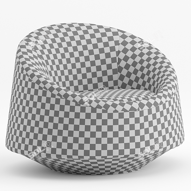 Elegant Crystal Armchair by Tacchini 3D model image 5