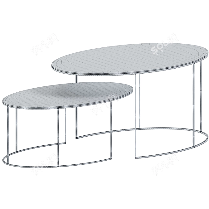 Elegant Irony Coffee Tables 3D model image 2