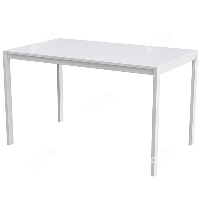 Modern White Dining Set: Melltorp & Teodores 3D model image 5