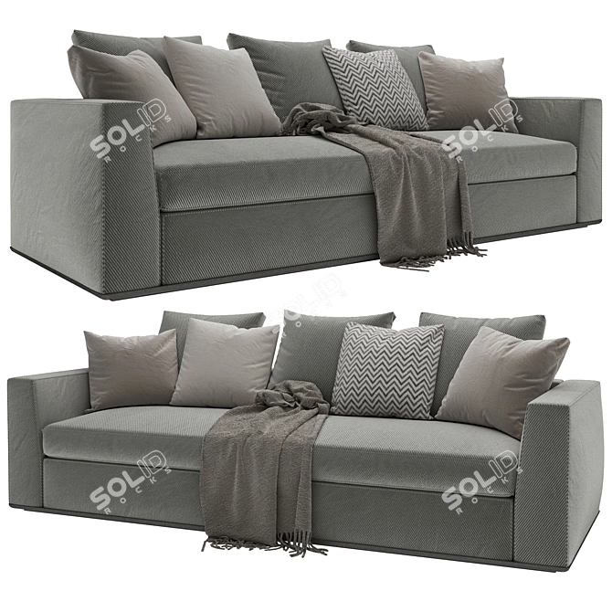Contemporary Minotti Powell Sofa 3D model image 1