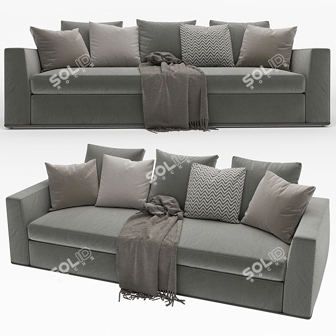 Contemporary Minotti Powell Sofa 3D model image 2