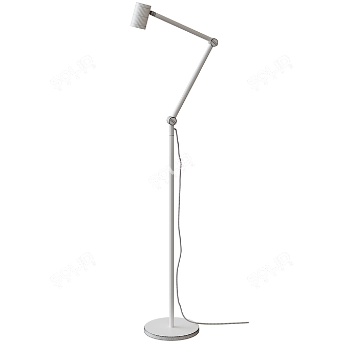 Sleek Black Floor Lamp 3D model image 2