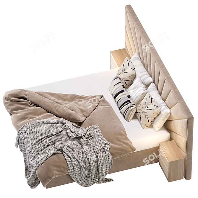 Cazarina Elegant Bed 3D model image 4