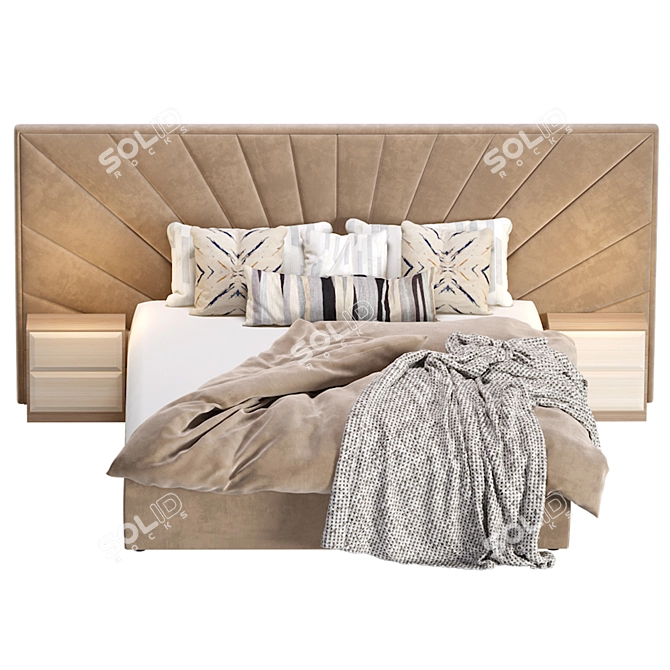 Cazarina Elegant Bed 3D model image 5