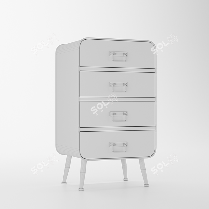 Helia Metal and Wood Comod, La Forma 3D model image 3