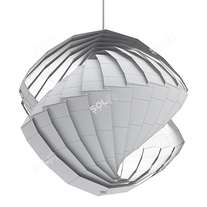 Elegant Louis Ceiling Lamp 3D model image 2
