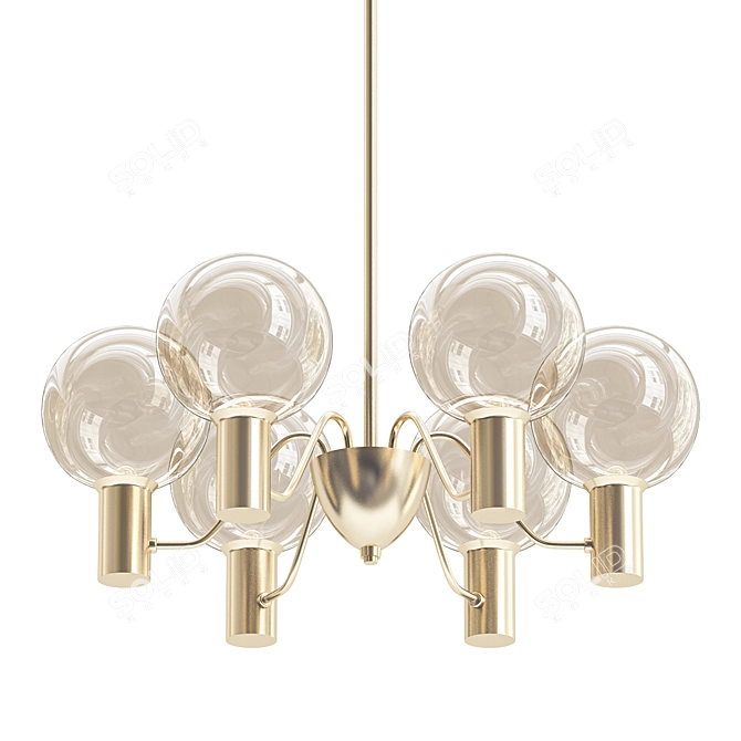Scandinavian Vintage Ceiling Lamp 3D model image 1