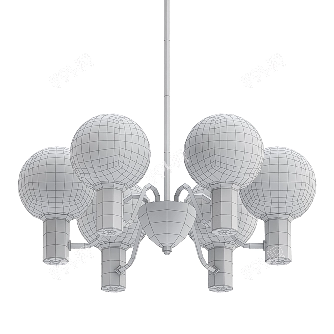 Scandinavian Vintage Ceiling Lamp 3D model image 2