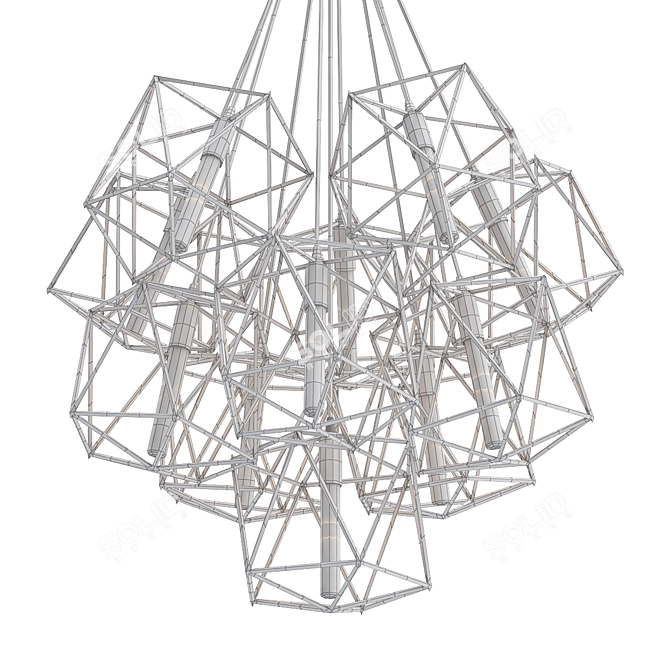 Elegant Astrid Multi Light Pendant 3D model image 2