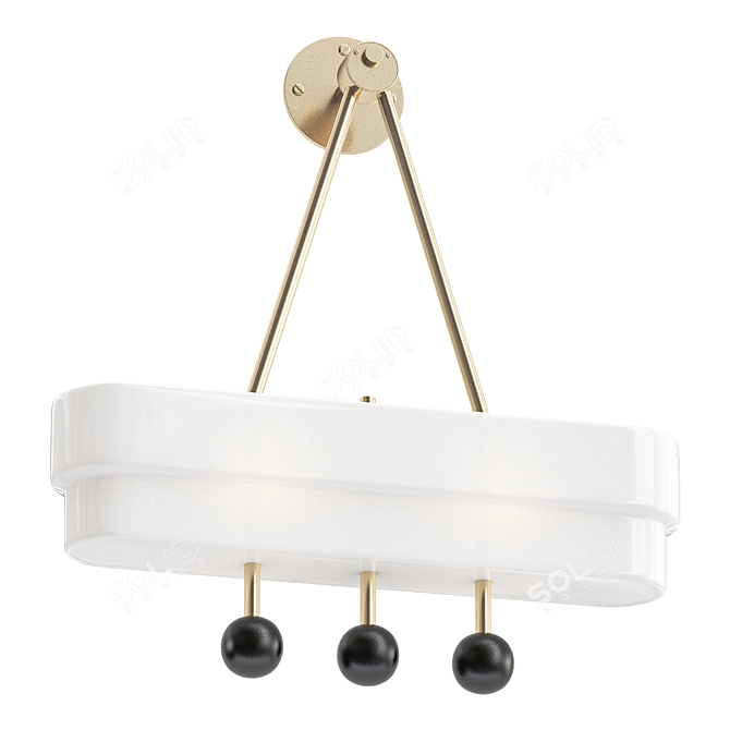 Modern Wall Light: SPATE 3D model image 1