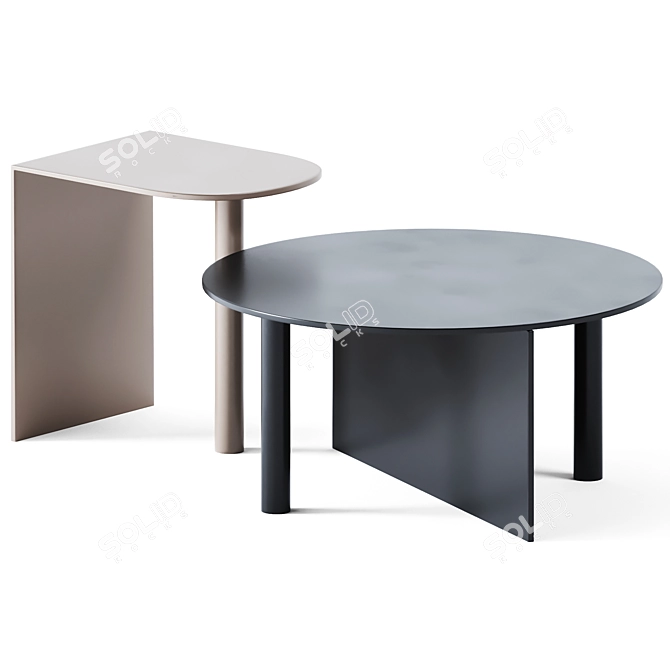 Piatto Coffee Tables: Modern Elegance 3D model image 1