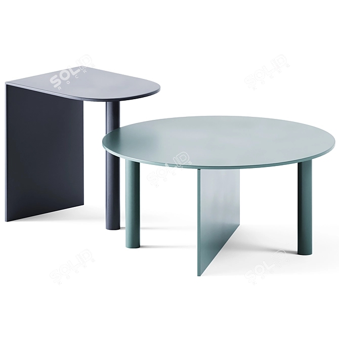 Piatto Coffee Tables: Modern Elegance 3D model image 2