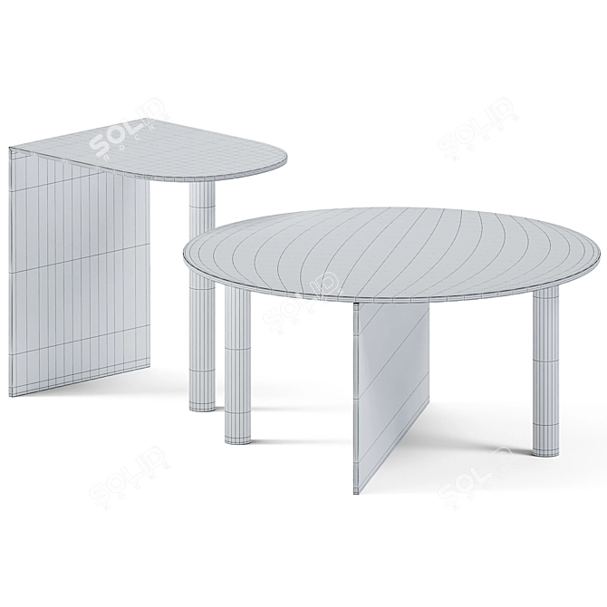 Piatto Coffee Tables: Modern Elegance 3D model image 3