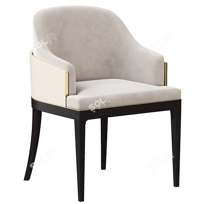 Elegant Wolfe Dining Chair 3D model image 1