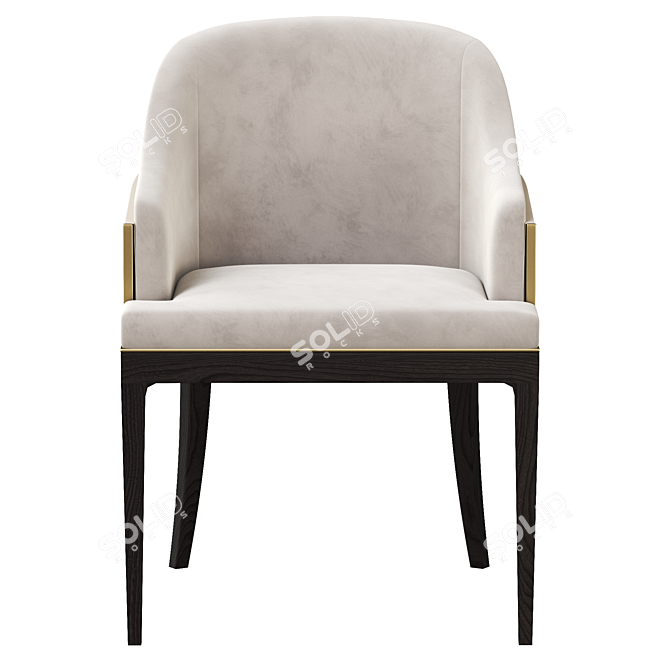Elegant Wolfe Dining Chair 3D model image 2