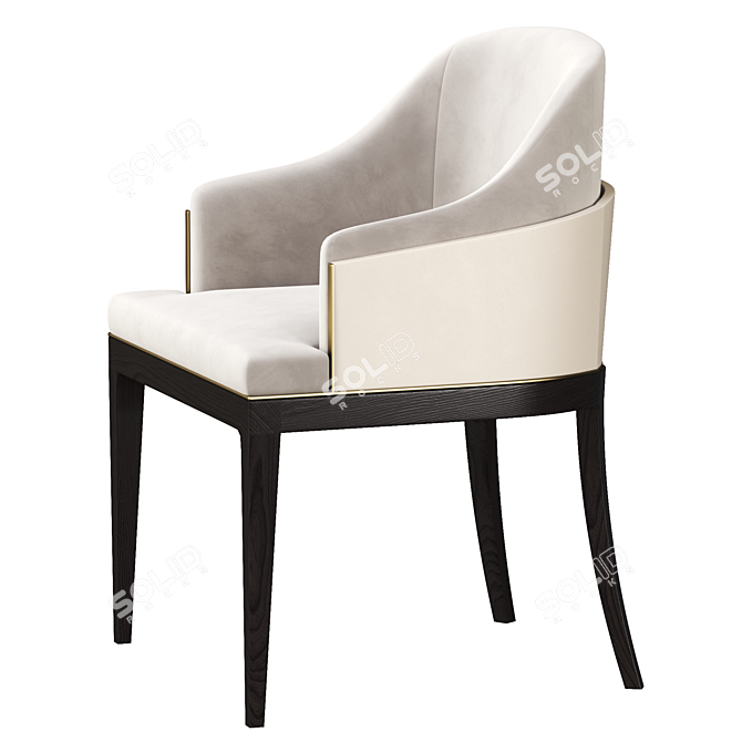 Elegant Wolfe Dining Chair 3D model image 3