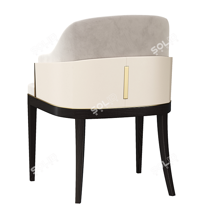 Elegant Wolfe Dining Chair 3D model image 4