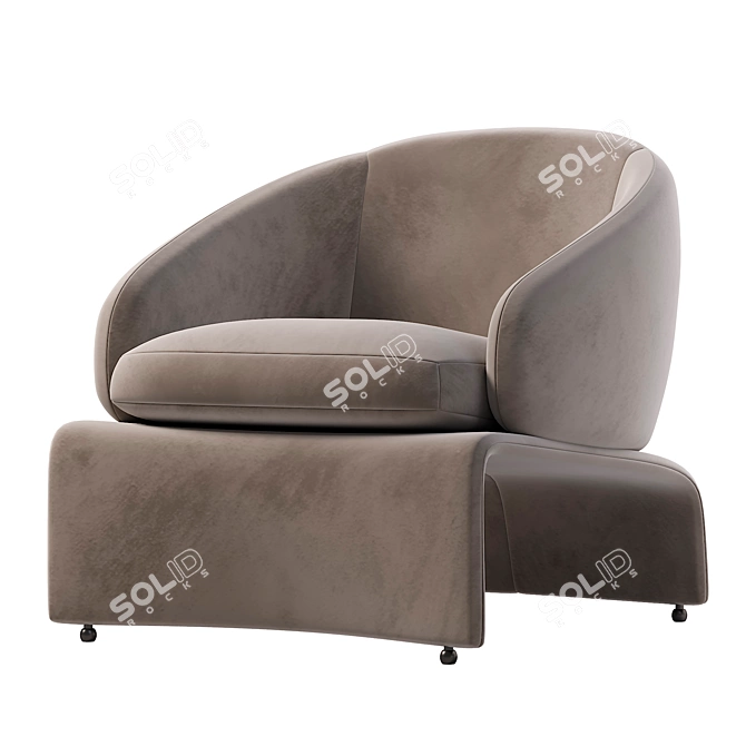 Modern Armchair: 3Ds Max 2014, Corona 2, Exportable, Textured 3D model image 3