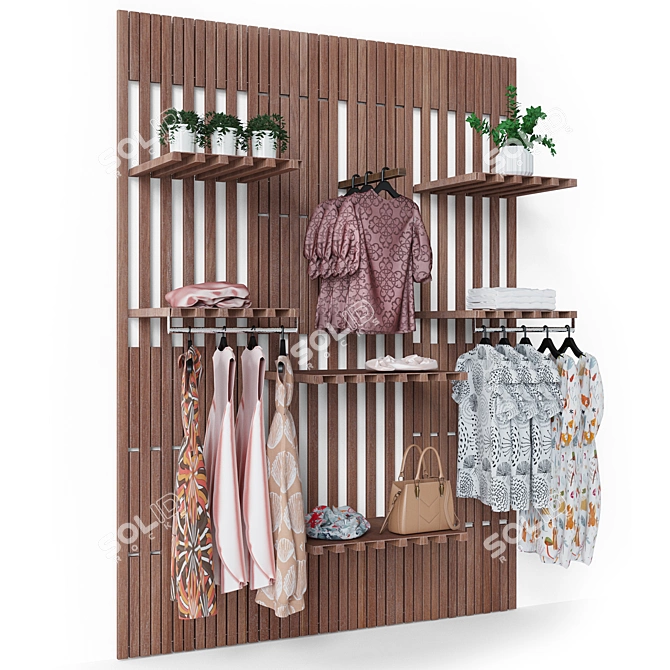 Modern Wardrobe Hanger 3D model image 3