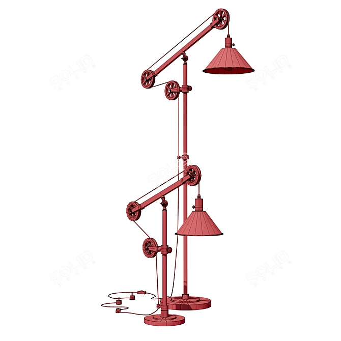 Elegant Carlisle Floor Lamp 3D model image 1