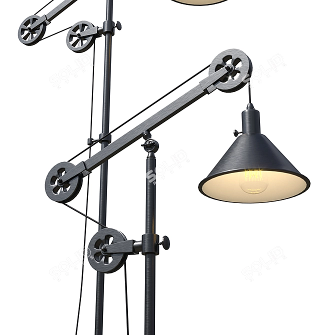 Elegant Carlisle Floor Lamp 3D model image 4