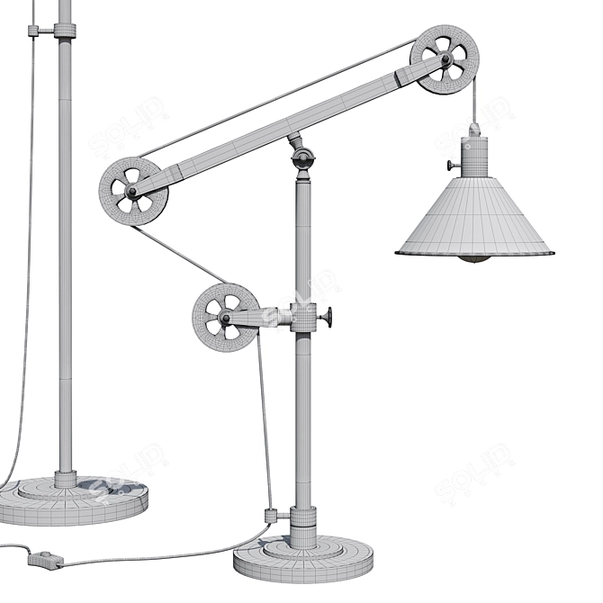 Elegant Carlisle Floor Lamp 3D model image 9