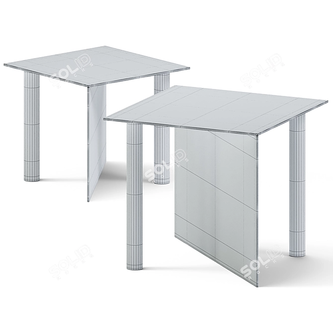 Stylish Square Coffee Tables 3D model image 3