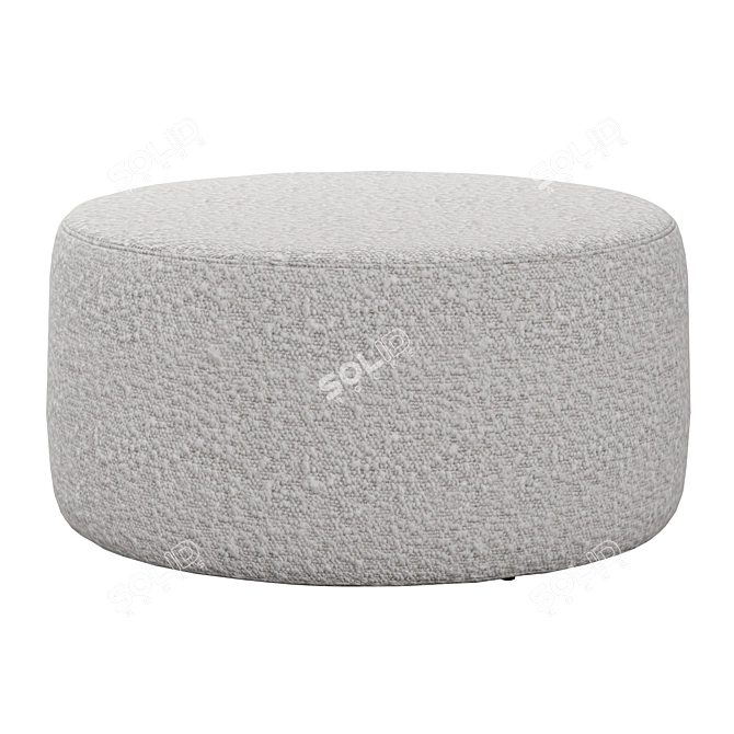 Elegant Boucle Ottoman by Kardiel 3D model image 1