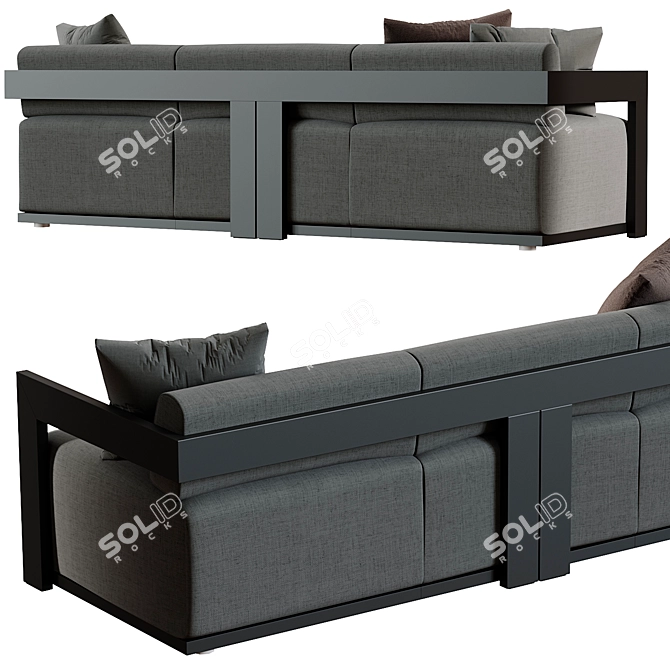 Elegant CLAUD Sofa Meridiani 3D model image 4