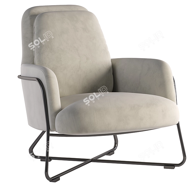 Modern Armchair with 3Ds Max 2014 3D model image 1